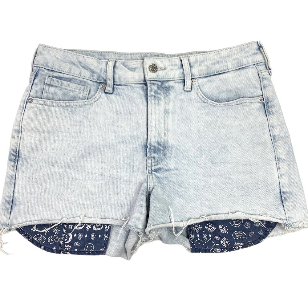 Old Navy OG Shorts Womens Size 12 Light Wash Denim Summer‎ Boho Festival Beach